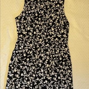 Old Navy Black and White Floral Mini Dress